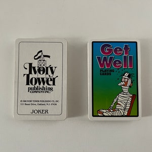Vintage (1980) Get Well Playing Cards di Ivory Tower Publishing - Funny Humor Cards - Vintage Humor Deck