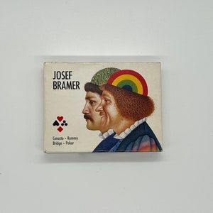 Vintage (1989) Das Spiel und der Maler (Het spel en de schilder) Dubbeldeks speelkaarten ontworpen door Josef Bramer (Made in Austria)