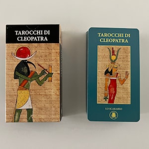 Tarocchi di Cleopatra (Cleopatra Tarot) de Etta Stoico & Silvana Alasia - Lo Scarabeo - Edición italiana - Egipcio ilustrado y colorido