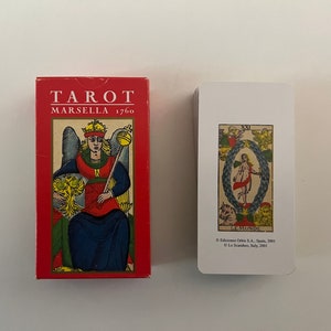 Vintage (2001) Tarot of Marseille (Tarot Marsella) Tarocchi di Marsiglia (1760) by Nicolas Conver (Lo Scarabeo) Italy & Spain (OOP Tarot)
