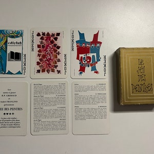 Vintage (1970) Le Jeu Des Peintres (Gra malarzy) autorstwa B.P. Grimaud (Antyczne francuskie karty do gry) Karty kolekcjonerskie
