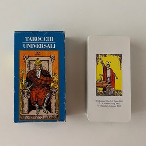 Vintage (2001) Rider Waite Tarot (Tarocchi Universali) Universal Tarot (Published by Lo Scarabeo) Classical Tarot Deck for Beginners