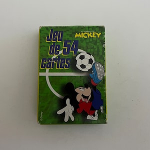 Cartes à jouer Mickey Mouse vintage (Cartes à jouer Walt Disney) Publiées en Belgique (Cartes à collectionner Disney World) Cartes de football