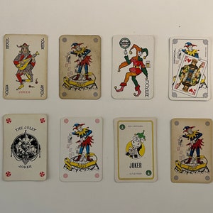 Vintage Joker Spielkarten - Einzelkarte - Joker Collection - Tauschkarten - Ersatz - Arts & Crafts - Lot 3