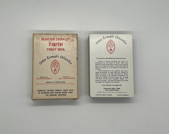 RARE Aleister Crowley Thoth Tarot Deck (Ordo Templi Orientis) Illustrations by Lady Frieda Harris (1978-1983 Edition) White Box C