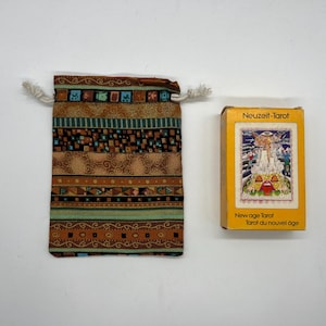 Mystical Tarot Bags (Made with Soft Fabric) ideal for Oracles, Runes, Tarot Cards (Esoteric & Hippie Colors Designs) Tarot Case 3) Yellow Shadows