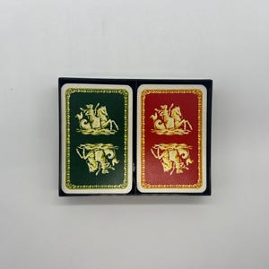 Jeu de cartes double jeu de cartes hollandais vintage (édité aux Pays-Bas) Cartes à jouer anciennes (Poker, Bridge, Canasta, Rami) POO