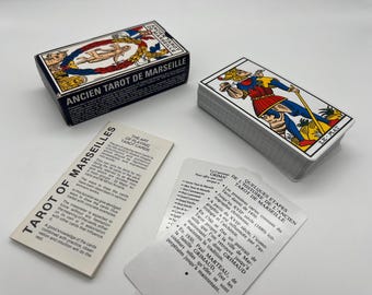 Vintage (1980) Ancien Tarot De Marseille by B. P. Grimaud