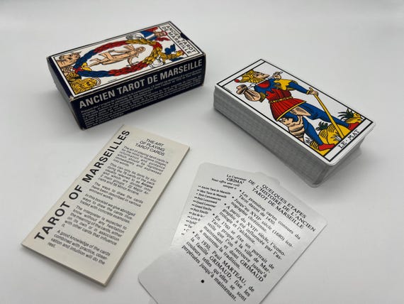 Vintage (1980) Ancien Tarot De Marseille by B. P. Grimaud