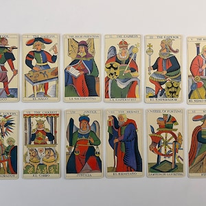 Carta Única dos Arcanos Menores (Tarô Espanhol 1975) Tarô Espanhol de Fournier (Cartas de Substituição) Para Substituir Cartas de Tarô Perdidas ou Danificadas