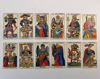 Carta Única (Tarot Español 1975) Tarot Español de Fournier (Cartas de Reemplazo) Cartas Únicas para Reemplazar Cartas del Tarot Perdidas o Dañadas