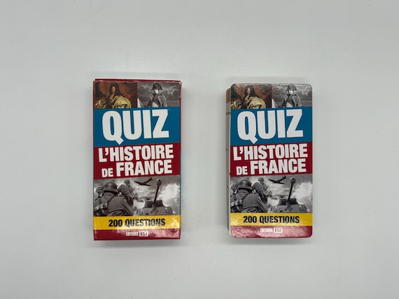 Quiz l'Histoire de France (200 Questions) French History Playing Cards by Éditions ESI (Learning French Cards) Cultural Family Game