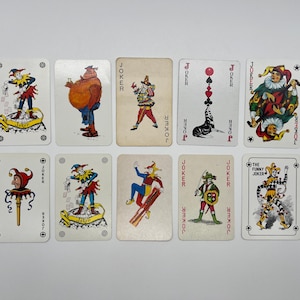 Cartas Joker Vintage (Cartas de Baralho Clássicas) Coleção de Cartas Joker (Cartas de Reposição) Artes e Ofícios (Cartas de Troca) Cartas Únicas - Lote 21