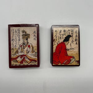Karty do gry Hyakunin Isshu Utu Karuta (Japonia, XVIII wiek) Wydawca Fournier (Historyczne karty do gry) Rzadka reprodukcja talii