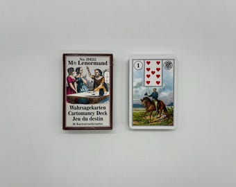 Vintage (1986) Lenormand Wahrsagekarten Cartomancy by Piatnik (Published in Austria) Jeu du Destin No 194115 (Fortune Telling Cards)