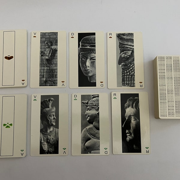 RARE Kodak Pathé 2 Jeux de 52 Cartes (Vintage Playing Cards) Poker Double Deck (Published in France) Kodak Photographic Playing Cards
