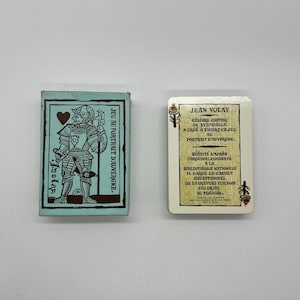 ヴィンテージ (1976 年) Jeu au Portrait d’Auvergne トランプ エディション J.C. デュセール作 (17 世紀のカード) ティエールのジャン・ヴォレーがデザイン