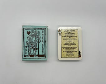 Vintage (1976) Jeu au Portrait d'Auvergne Spielkarten von Éditions J.C. Dusserre (Karten aus dem 17.Jahrhundert), Entworfen von Jean Volay von Thiers