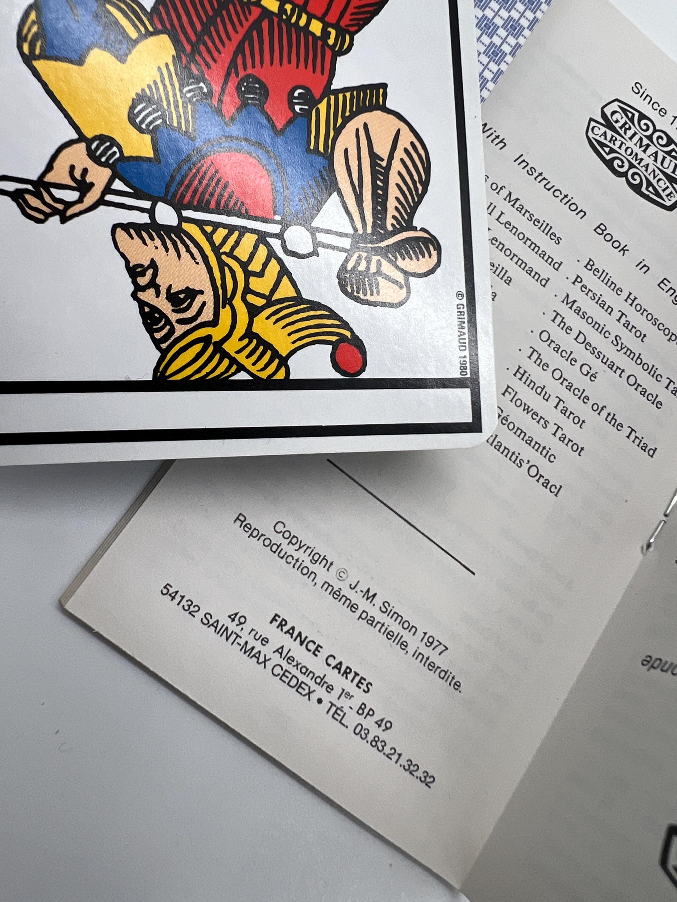 Vintage (1980) Ancien Tarot De Marseille by B. P. Grimaud