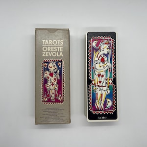 Tarots Oreste Zevola (1989) de B.P. Grimaud (RARE) Édition limitée (tarot vintage POO) Art abstrait surréalisme tarot (jeu de cartes vintage français)