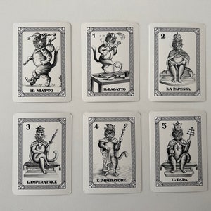 Major Arcana Einzelkarte (Gatto Tarocchi 1990) Gioia Il Meneghello (Osvaldo Menegazzi) Ersatzkarten (um verlorene oder beschädigte Karten zu ersetzen)