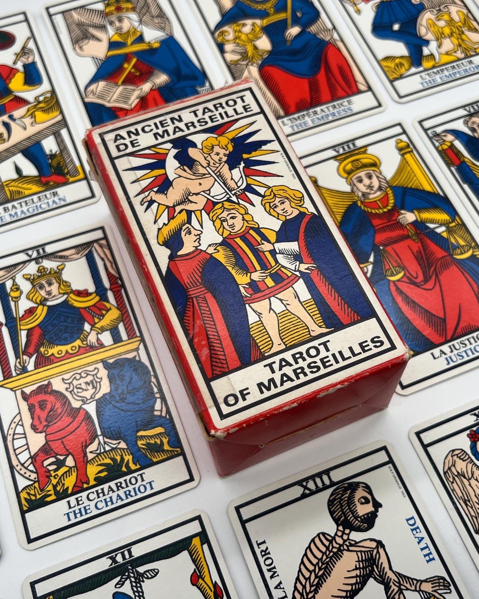 Vintage (1963) Ancien Tarot De Marseille by B. P. Grimaud