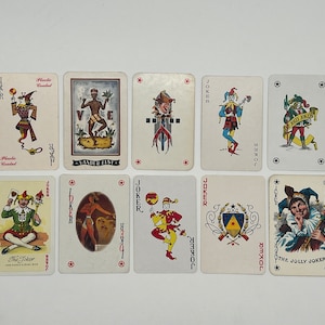 Vintage Joker-Karten (klassische Spielkarten), Joker-Kartensammlung (Ersatzkarten), Kunsthandwerk (Tauschkarten), Kartenset – Lot 49