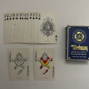 Vintage (1960) Tauenhouang Jeu de 54 Cartes (Playing Cards) Published in China