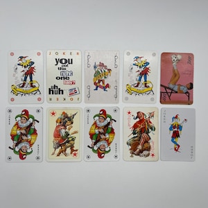 Vintage Joker Cards (Classic Playing Cards) Joker Card Collection (Replacement Cards) Arts & Crafts (Swap Cards) Single Cards - Lot 33