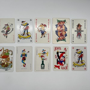 Vintage Joker Cards (Classic Playing Cards) Joker Card Collection (Ersatzkarten) Arts & Crafts (Tauschkarten) Einzelkarten - Lot 8