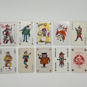 Vintage Joker Karten (Klassische Spielkarten) Joker Karten Sammlung (Ersatzkarten) Arts & Crafts (Tauschkarten) Karten Set - Lot 91