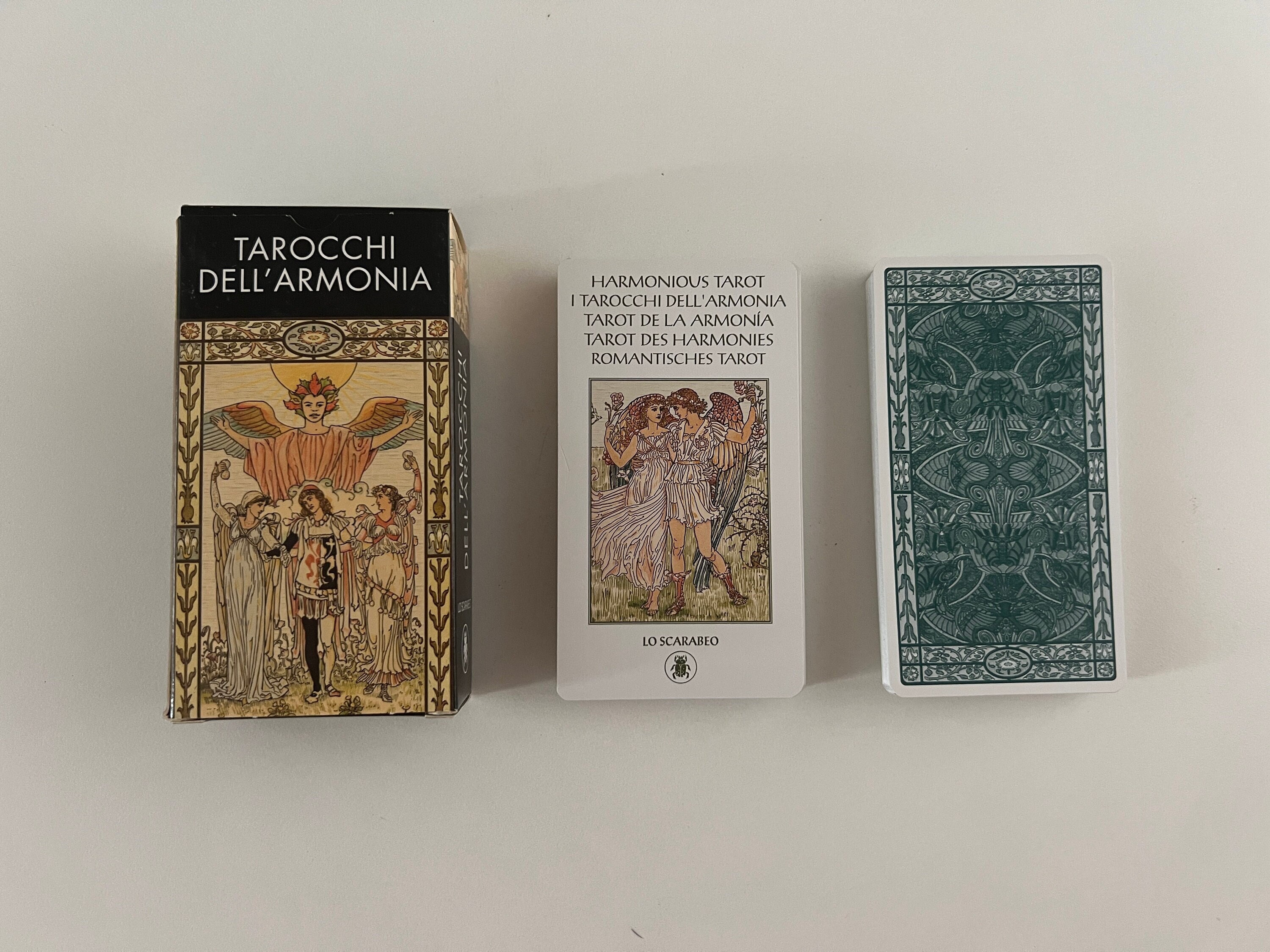 Vintage (2000s) Harmonious Tarot (Tarocchi della'Armonia) by Walter Crane & Ernest Fitzpatrick - Lo Scarabeo - Italian Limited Edition