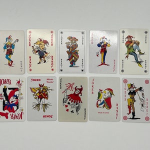 Vintage Joker Cards (Classic Playing Cards) Joker Card Collection (Ersatzkarten) Arts & Crafts (Tauschkarten) Kartenset - Lot 45