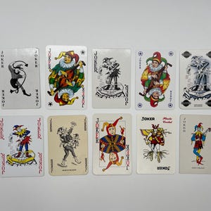 Vintage Joker Cards (Classic Playing Cards) Joker Card Collection (Replacement Cards) Arts & Crafts (Swap Cards) Cards Set - Lot 36