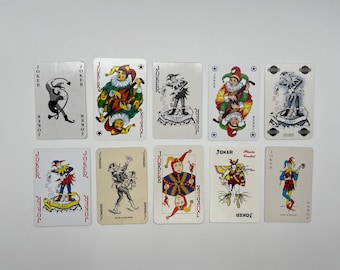 Cartas Joker antiguas (cartas clásicas) Colección de cartas Joker (cartas de repuesto) Manualidades (cartas intercambiables) Juego de cartas - Lote 36