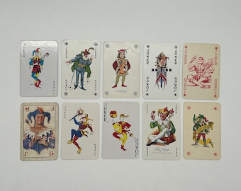 Cartas Joker antiguas (cartas clásicas) Colección de cartas Joker (cartas de repuesto) Manualidades (cartas intercambiables) Juego de cartas - Lote 50