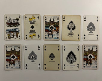 Vintage Ace of Spades Playing Cards - Single Death Card - Spadille Collection - Swap Cards - Replacement - Arts & Crafts - Lot 3