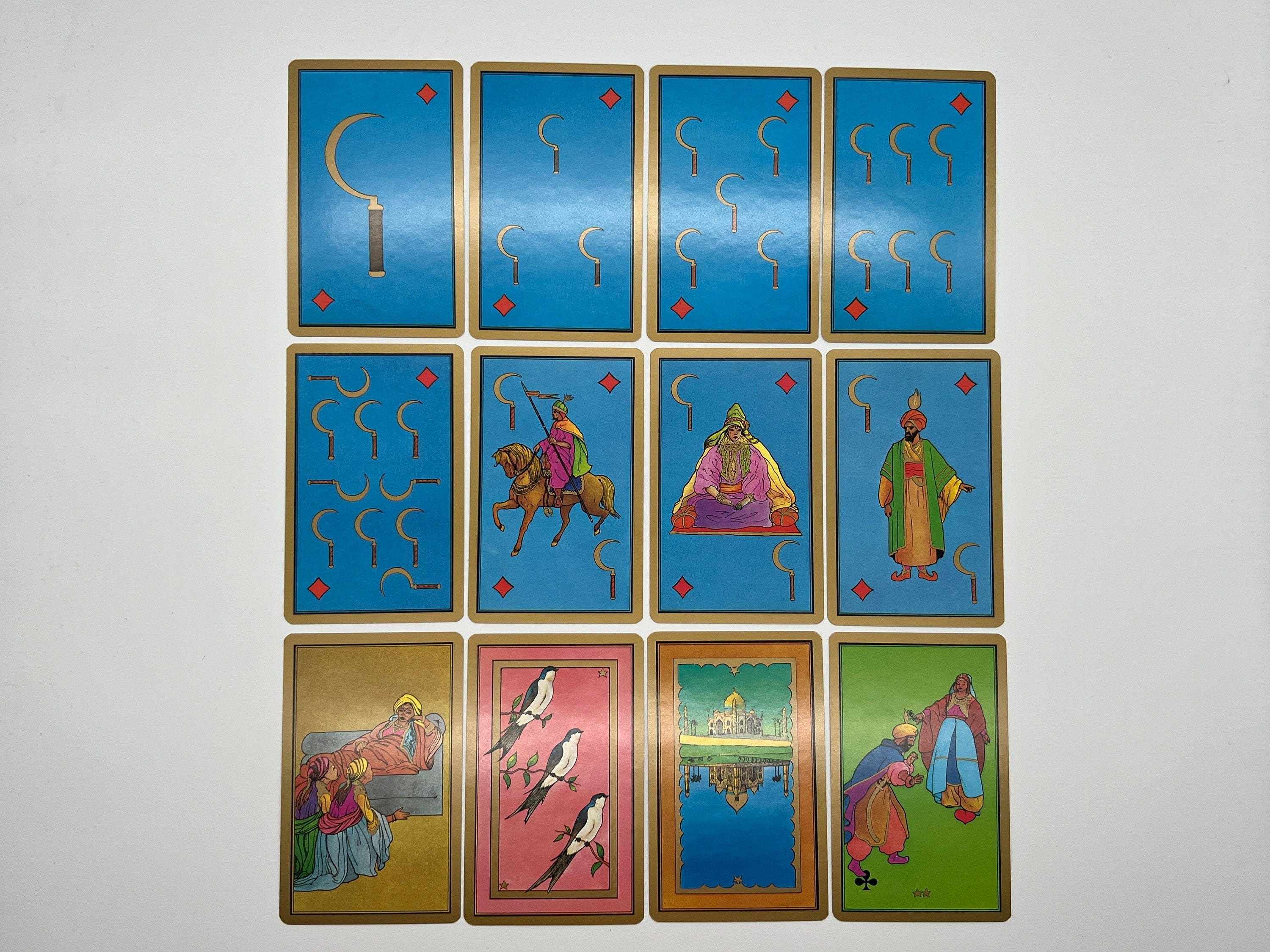 Colorful Deck, Tarot Persan De Madame Indira, Persian Tarot, by Grimaud,  Vintage From 1981, 55 Cards, Author Madame Indira -  Israel