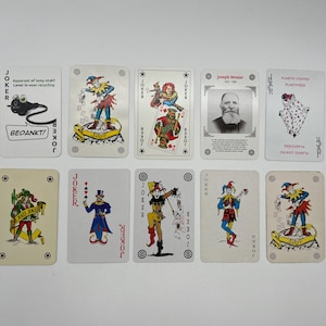 Cartes Joker vintage (cartes à jouer classiques) Collection de cartes Joker (cartes de remplacement) Artisanat (cartes à échanger) Cartes à l'unité - Lot 7