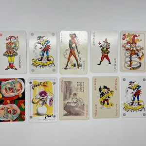 Cartes Joker vintage (cartes à jouer classiques) Collection de cartes Joker (cartes de remplacement) Artisanat (cartes à échanger) Cartes à l'unité - Lot 11