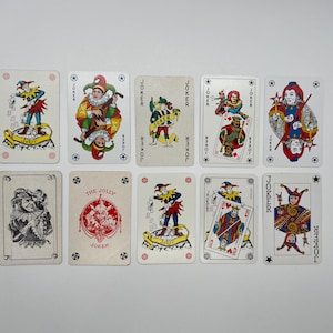 Vintage Joker Cards (Classic Playing Cards) Joker Card Collection (Ersatzkarten) Arts & Crafts (Tauschkarten) Kartenset - Lot 6
