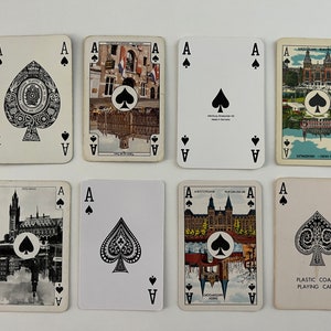 Cartas de jogar Ás de Espadas Vintage - Carta de Morte Única - Coleção Spadille - Cartas de troca - Substituição - Artes e Ofícios - Lote 6