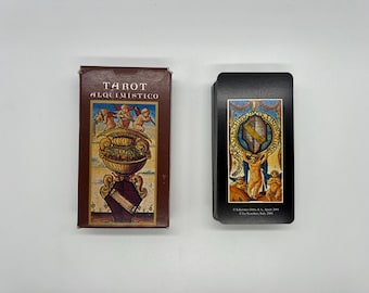 Vintage (2000) Alchemist Tarot (Tarocchi Illuminati) Tarot Alquimístico (Sola-Busca) Published in Italy & Spain (OOP Tarot) Deck Collection