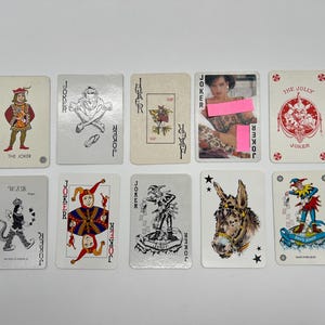 Vintage Joker Cards (Classic Playing Cards) Joker Card Collection (Ersatzkarten) Arts & Crafts (Tauschkarten) Kartenset - Lot 93