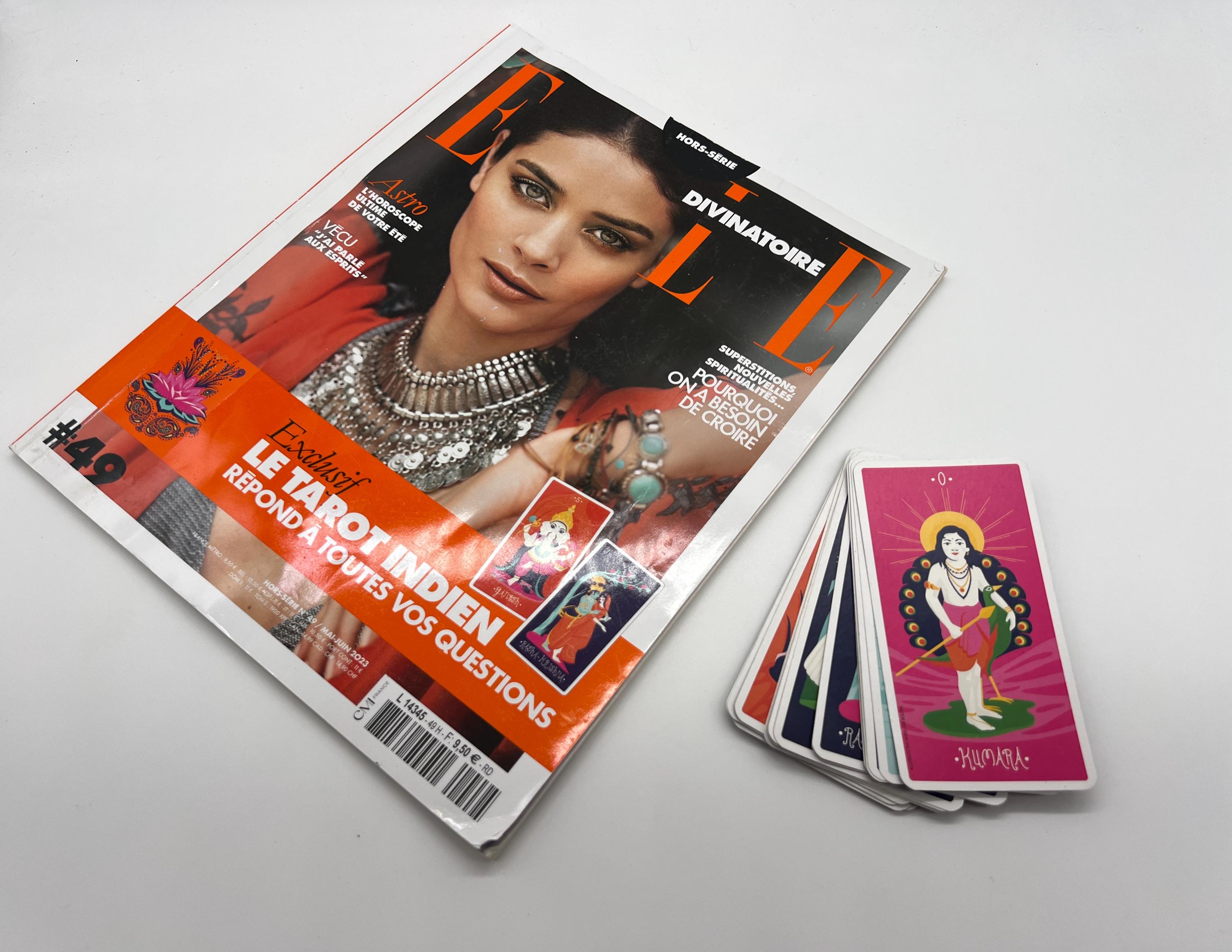 Revista Elle Divinatoire Cartas de Tarô (Le Tarot Indien
