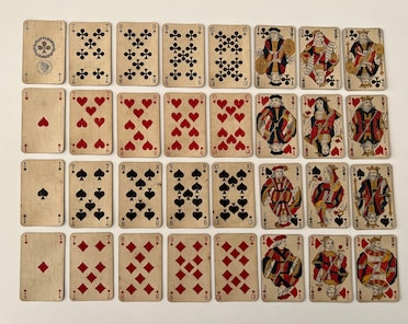 Anciennes Cartes à Jouer B.P. Grimaud Demi-fines – Piquet – Paris Vers 1900