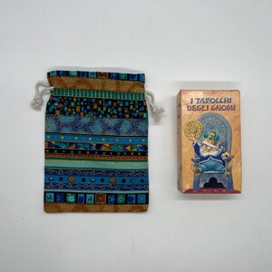 Mystical Tarot Bags (Made with Soft Fabric) ideal for Oracles, Runes, Tarot Cards (Esoteric & Hippie Colors Designs) Tarot Case 2) Blue Shadows