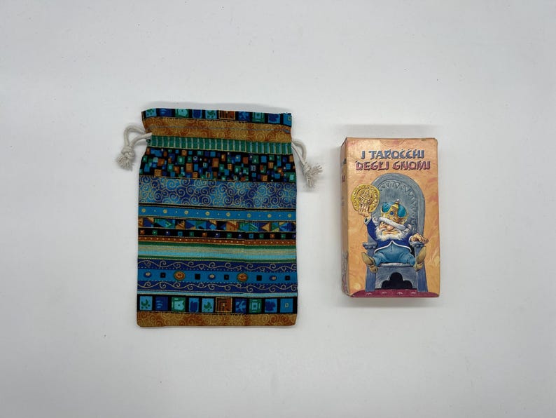 Mystical Tarot Bags (Made with Soft Fabric) ideal for Oracles, Runes, Tarot Cards (Esoteric & Hippie Colors Designs) Tarot Case 2) Blue Shadows