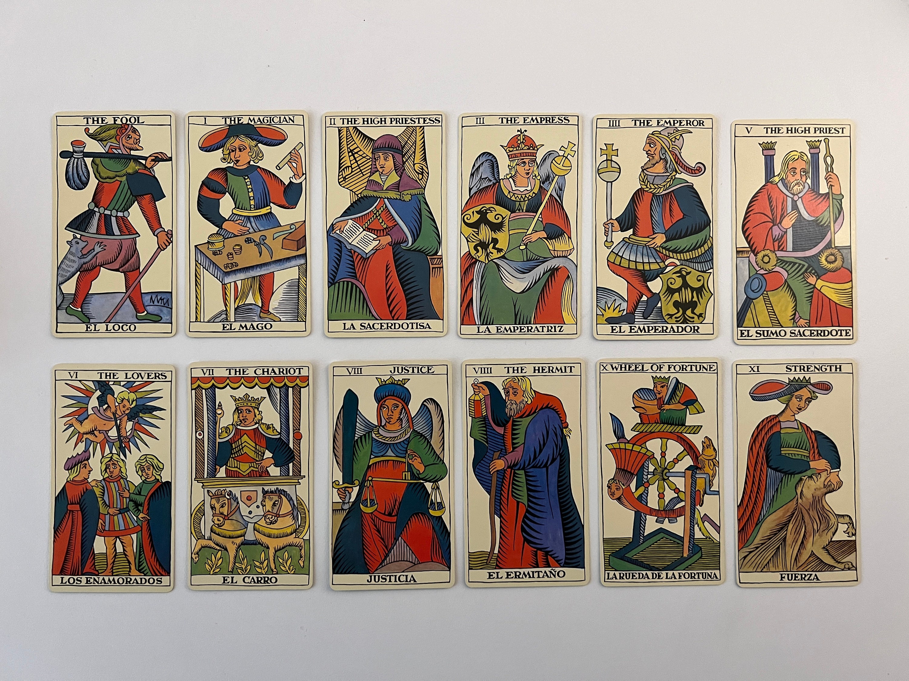 Vintage Spanish Tarot 1978 Tarot Español by Fournier rare Edition Published  in Spain bilingual Edition English and Spanish 