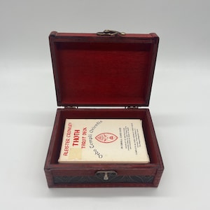 Scatola dei tarocchi classica in legno con motivo antico / Custodia in legno per gioielli con oracolo dei tarocchi / Scatola di stoccaggio in legno / Scatola dei tarocchi classica